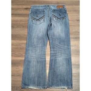 TR Axel Wolcott Mens Vintage Boot Jeans Denim Blue W34 L30